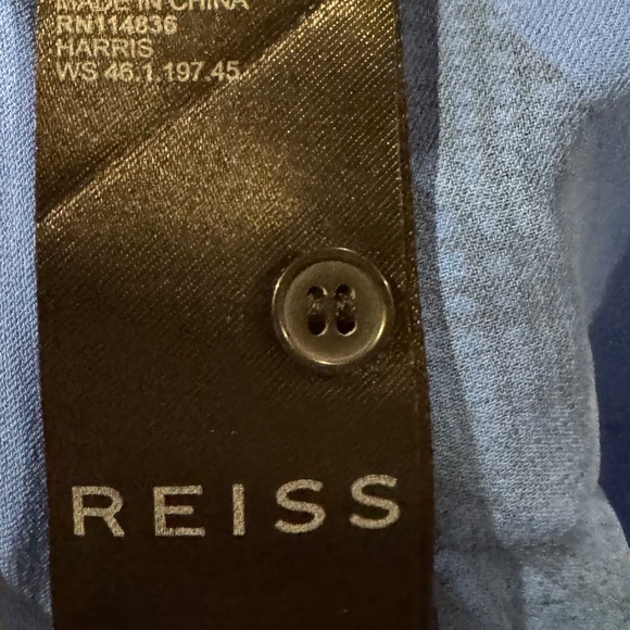 Reiss Harris Printed Floral-Sketch Satin Blouse Floral Flowy Style Size 8 Top - Picture 8 of 14